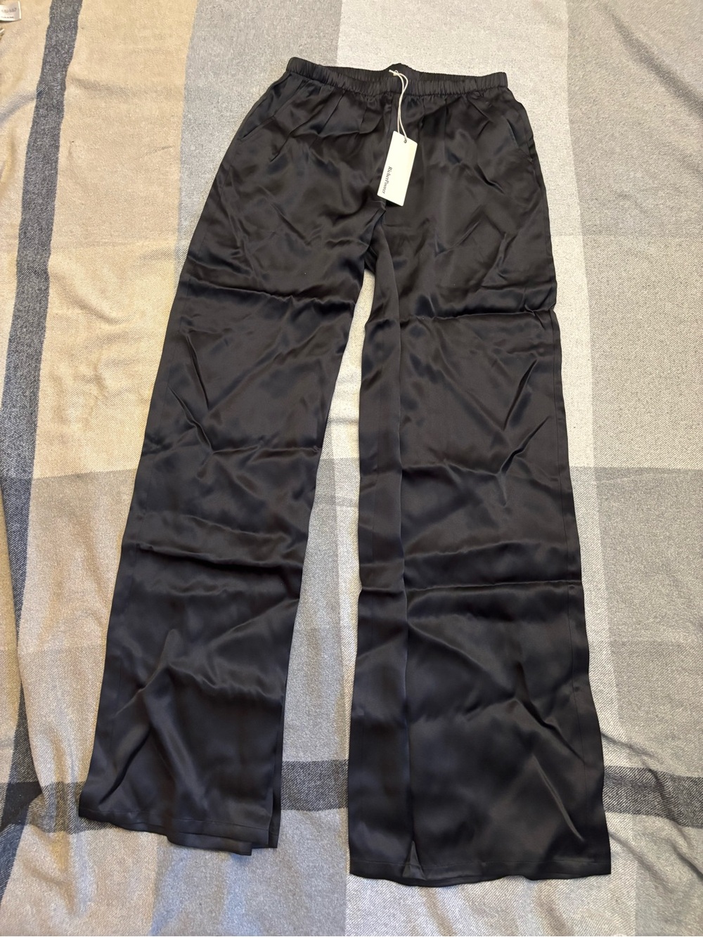 Richer Poorer Wide-Leg Satin Pull-On Pants - Black
